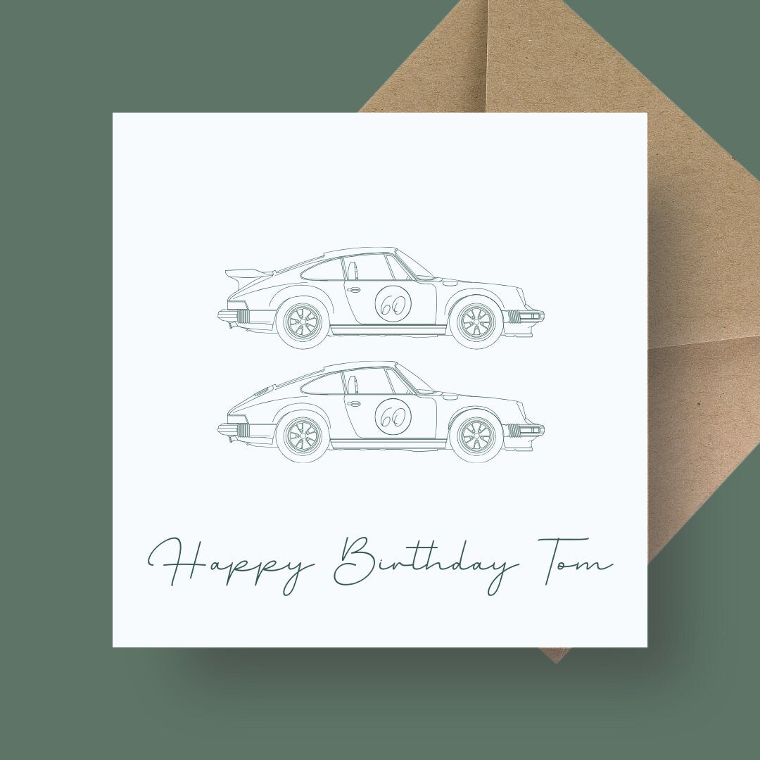 Birthday Card - Classic Porsche