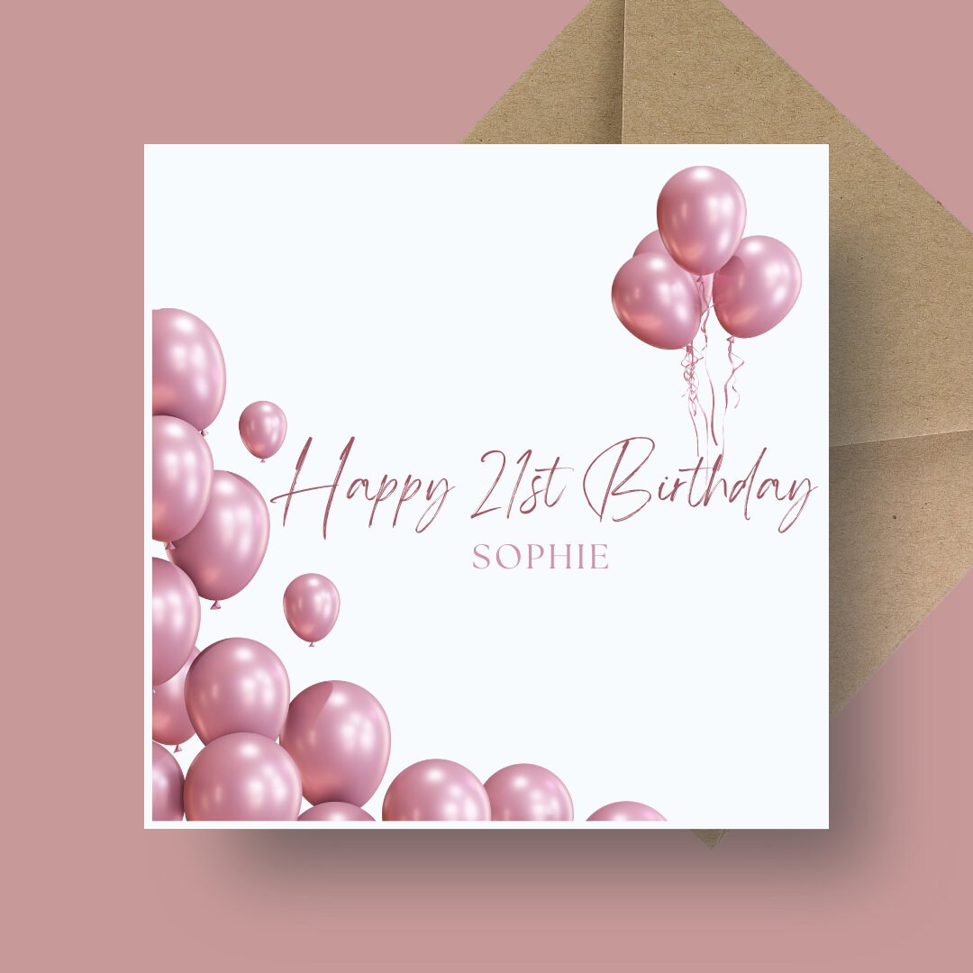 Birthday Card - Burst of Balloons