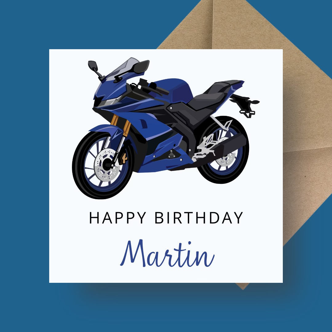 Birthday Card - Motorbike Fanatic