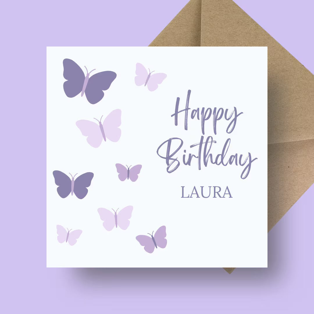 Birthday Card - Butterflies