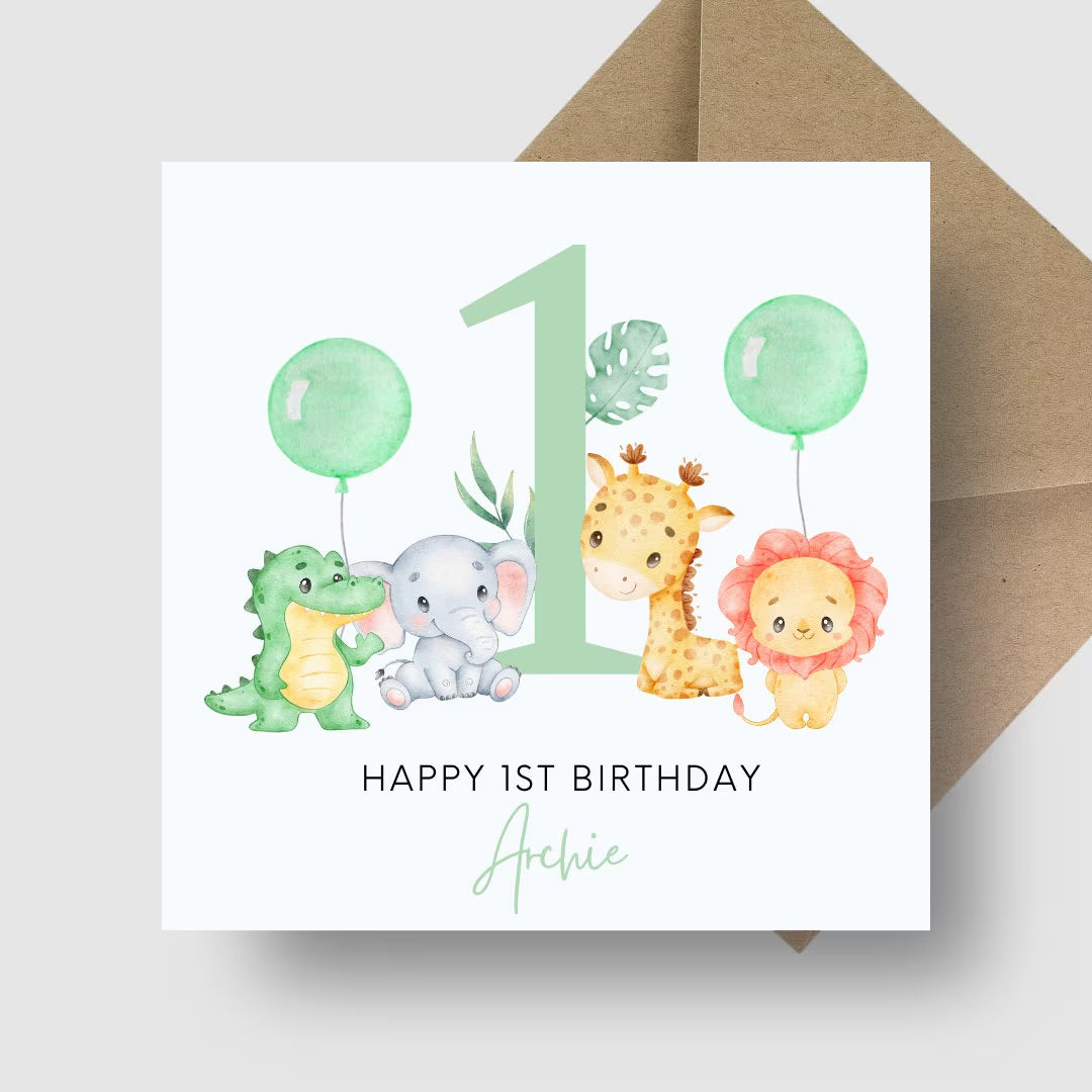 Birthday Card - We're Going On A Safari