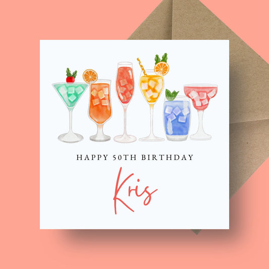 Birthday Card - Cocktail O'Clock