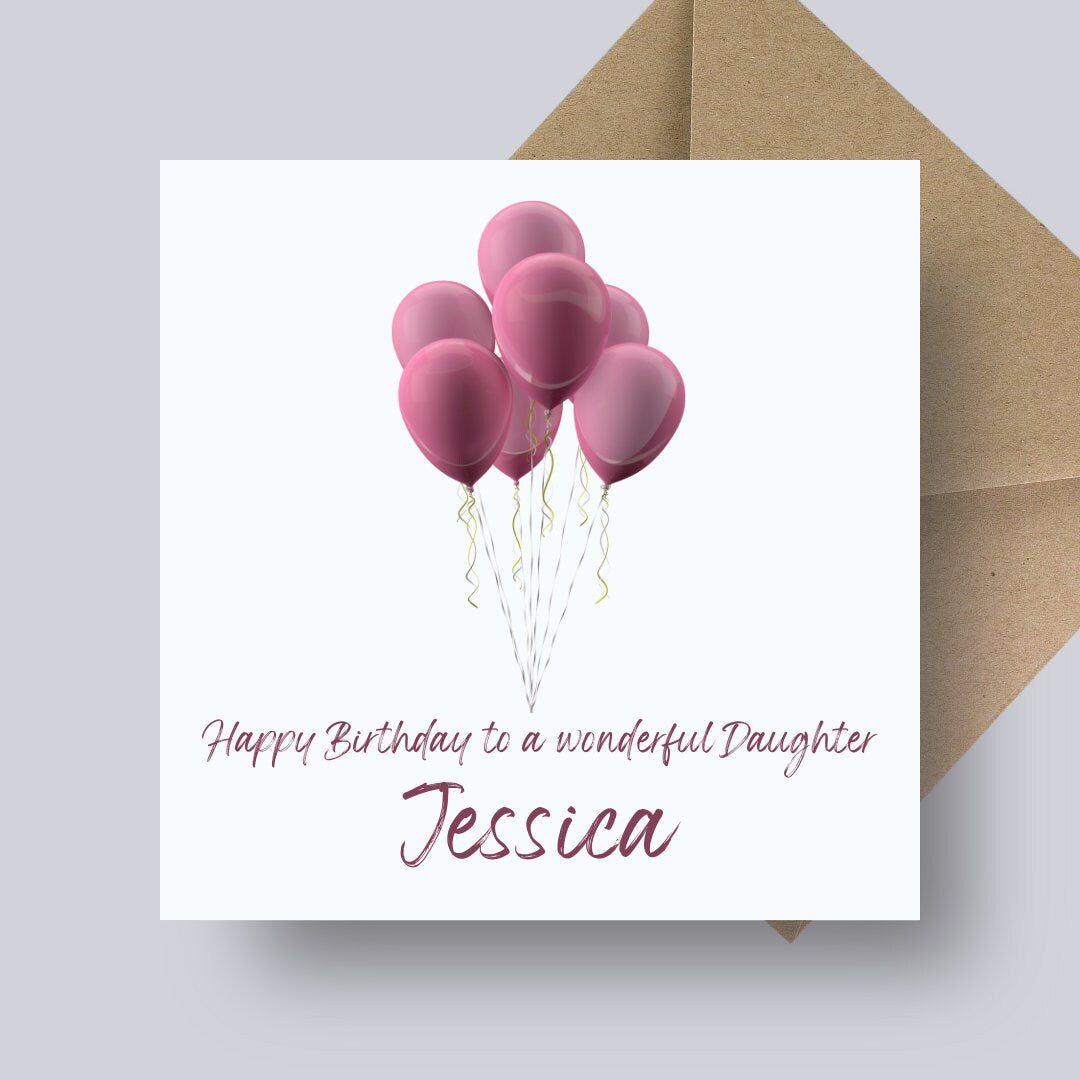 Birthday Card - Say It With Balloons