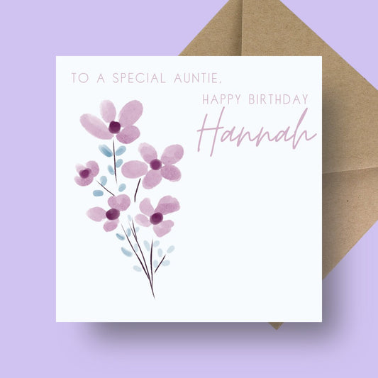 Birthday Card - Picking Flowers