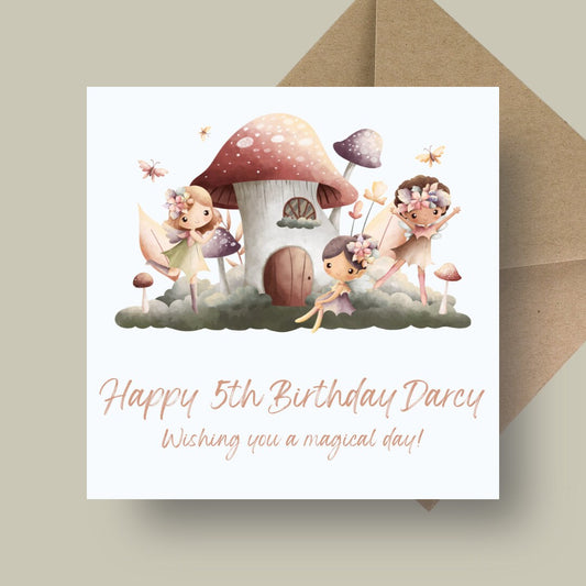 Birthday Card - Fairy Garden