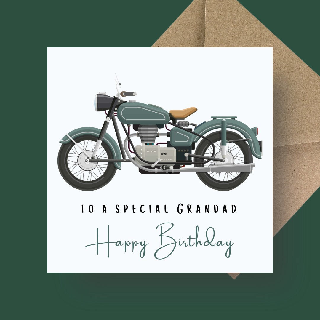 Birthday Card - Old School Bike