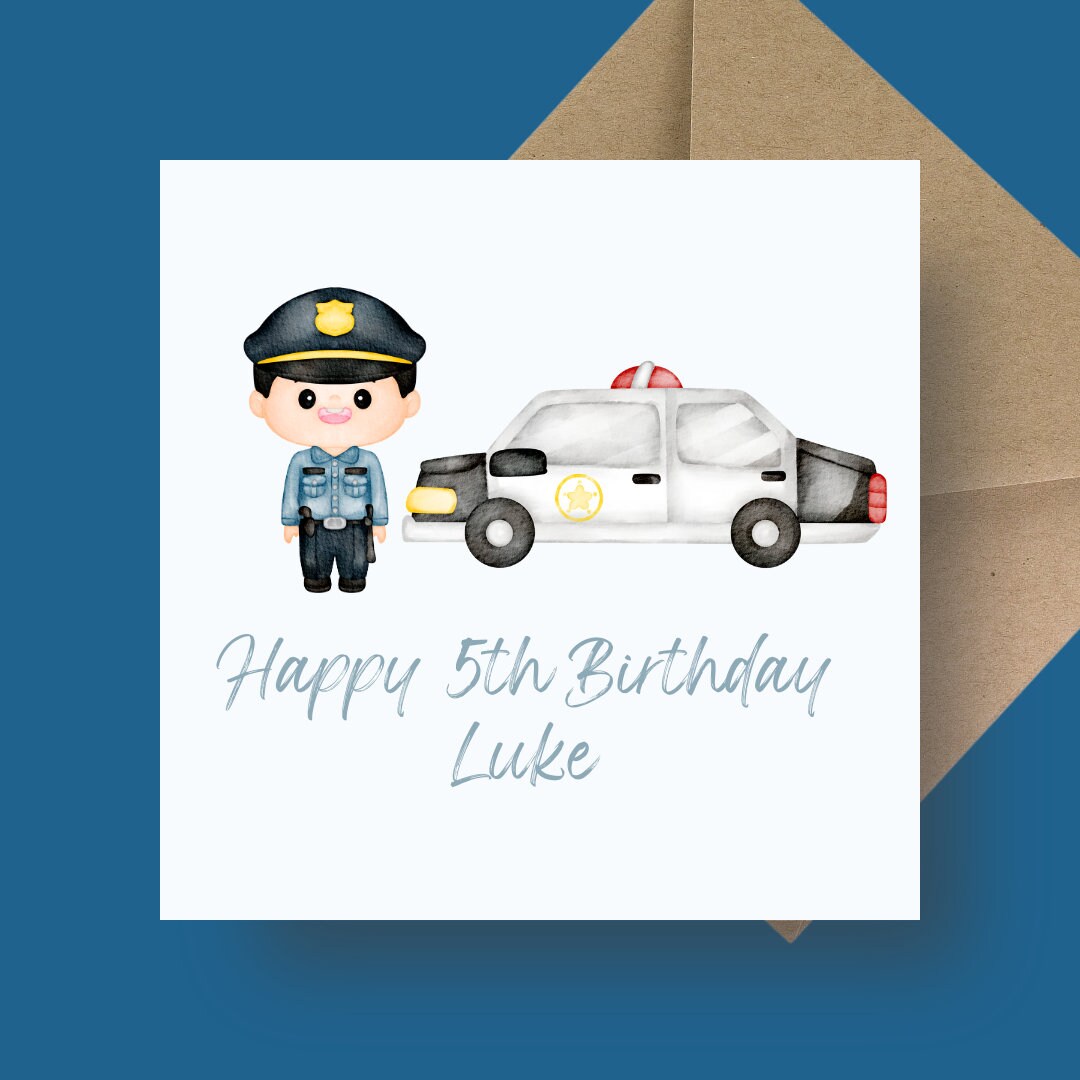 Birthday Card - Police Chase