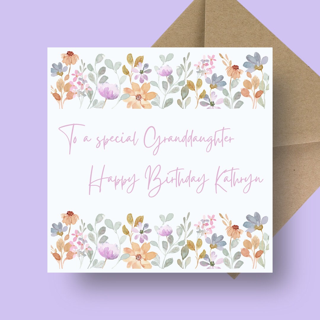 Birthday Card - Blossoming Border