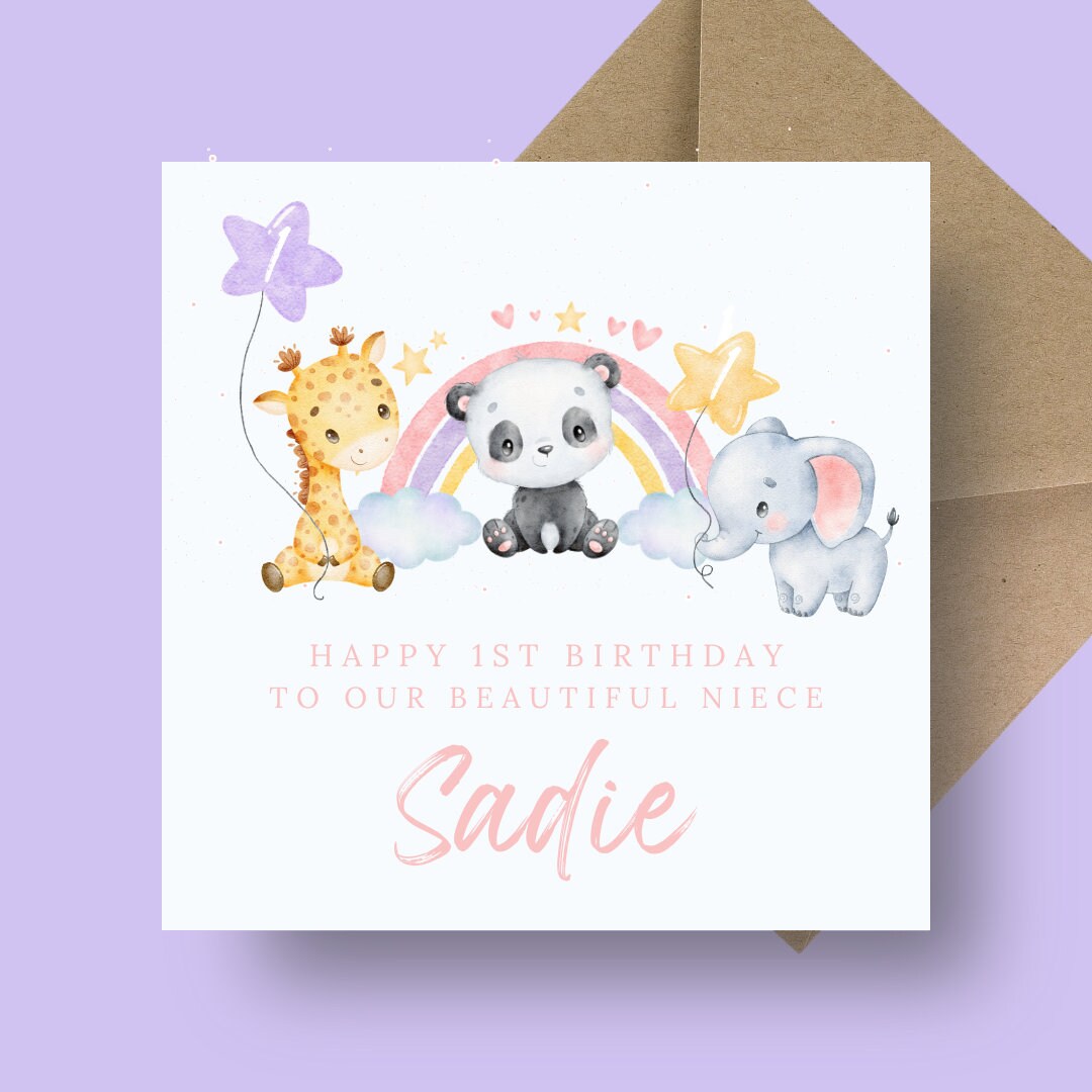 Birthday Card - Rainbow Party