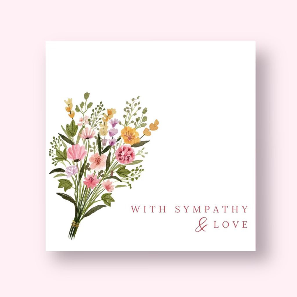 Sympathy Card - Say It With Flowers