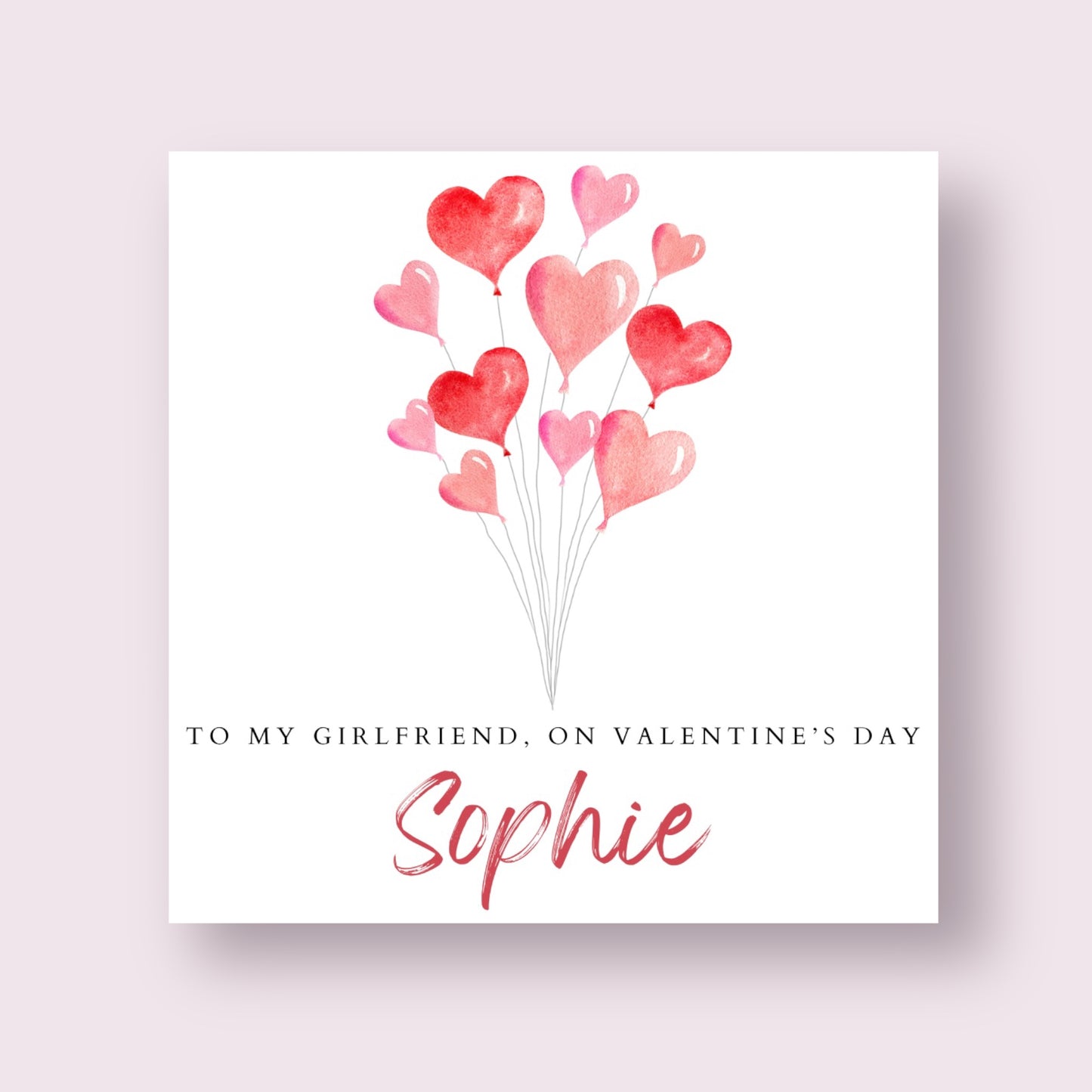 Valentine's Card - Love Balloons