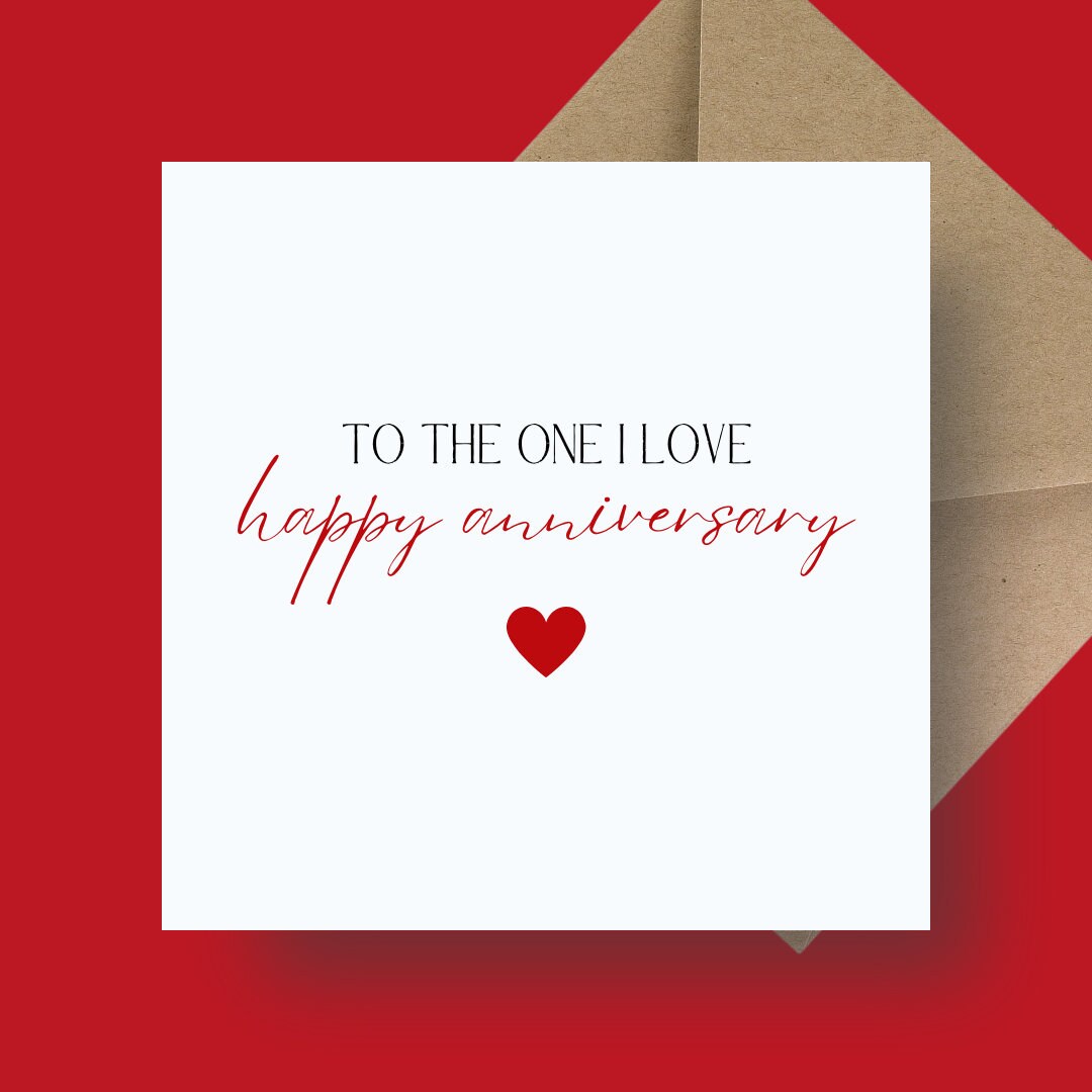 Anniversary Card - The One With The Red Heart