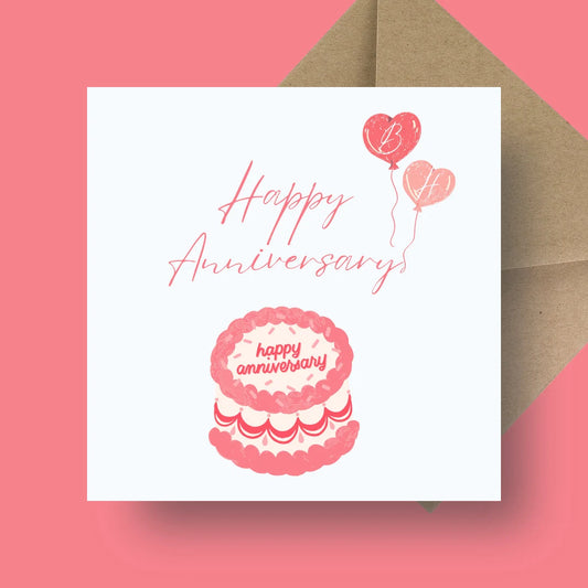 Anniversary Card - Say It With Cake...