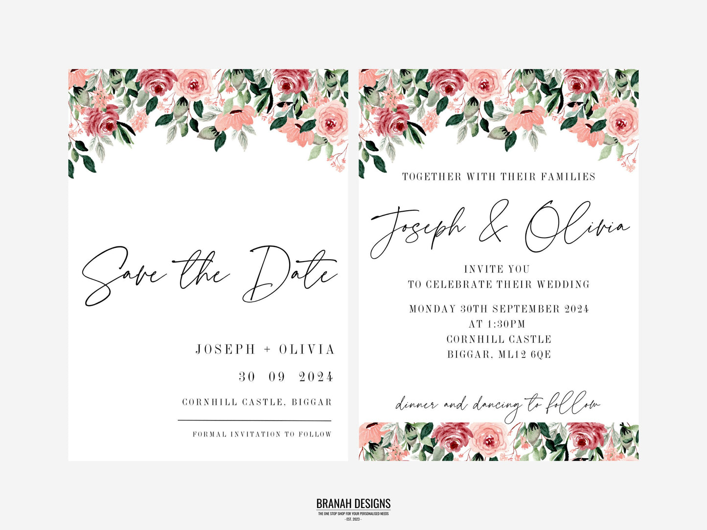 Wedding Invitation - Floral Collection