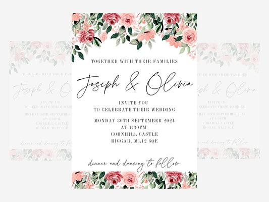 Wedding Invitation - Floral Collection