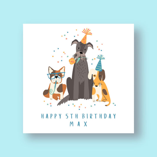 Birthday Card - Dog's Party