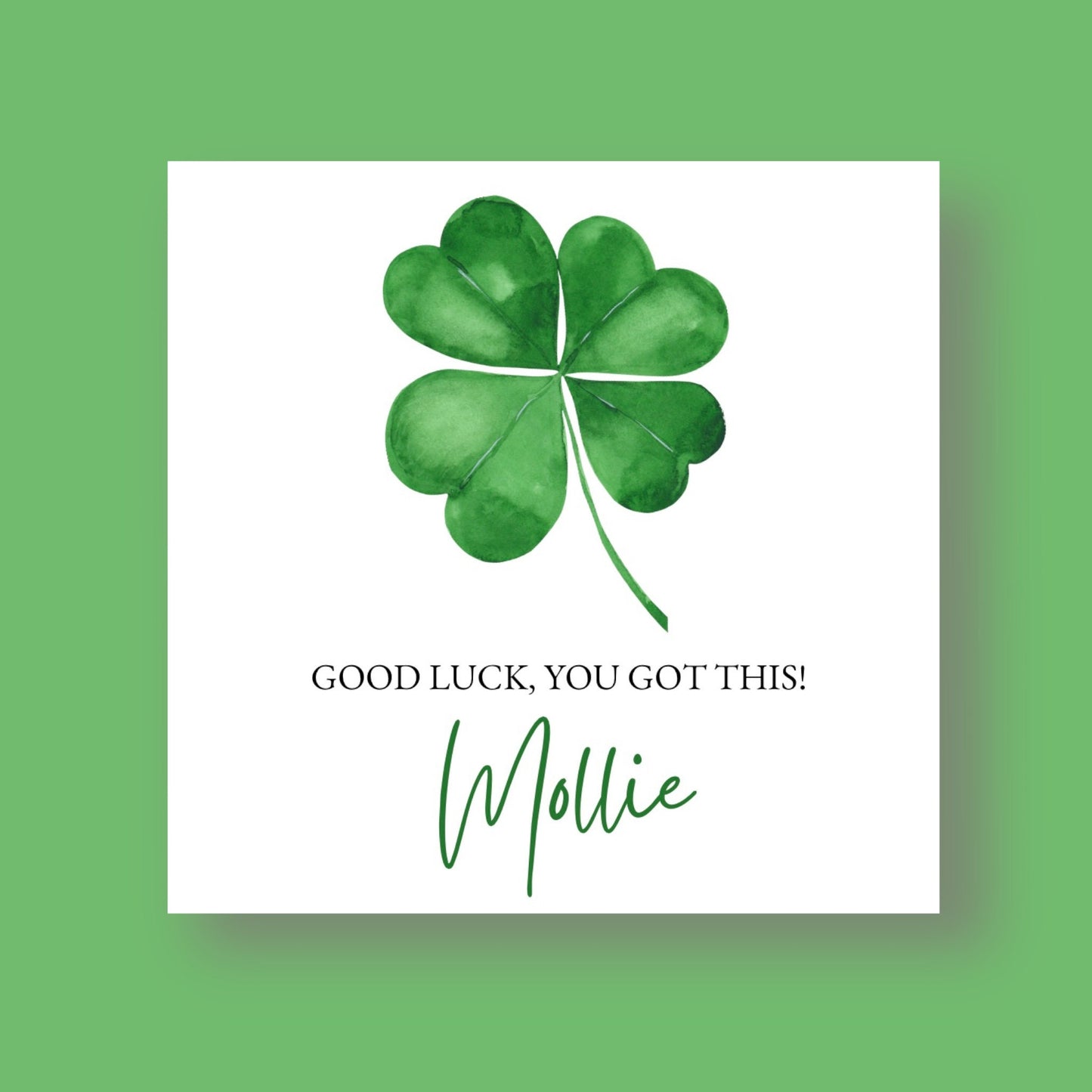 Good Luck Card - Luck Of The Irish