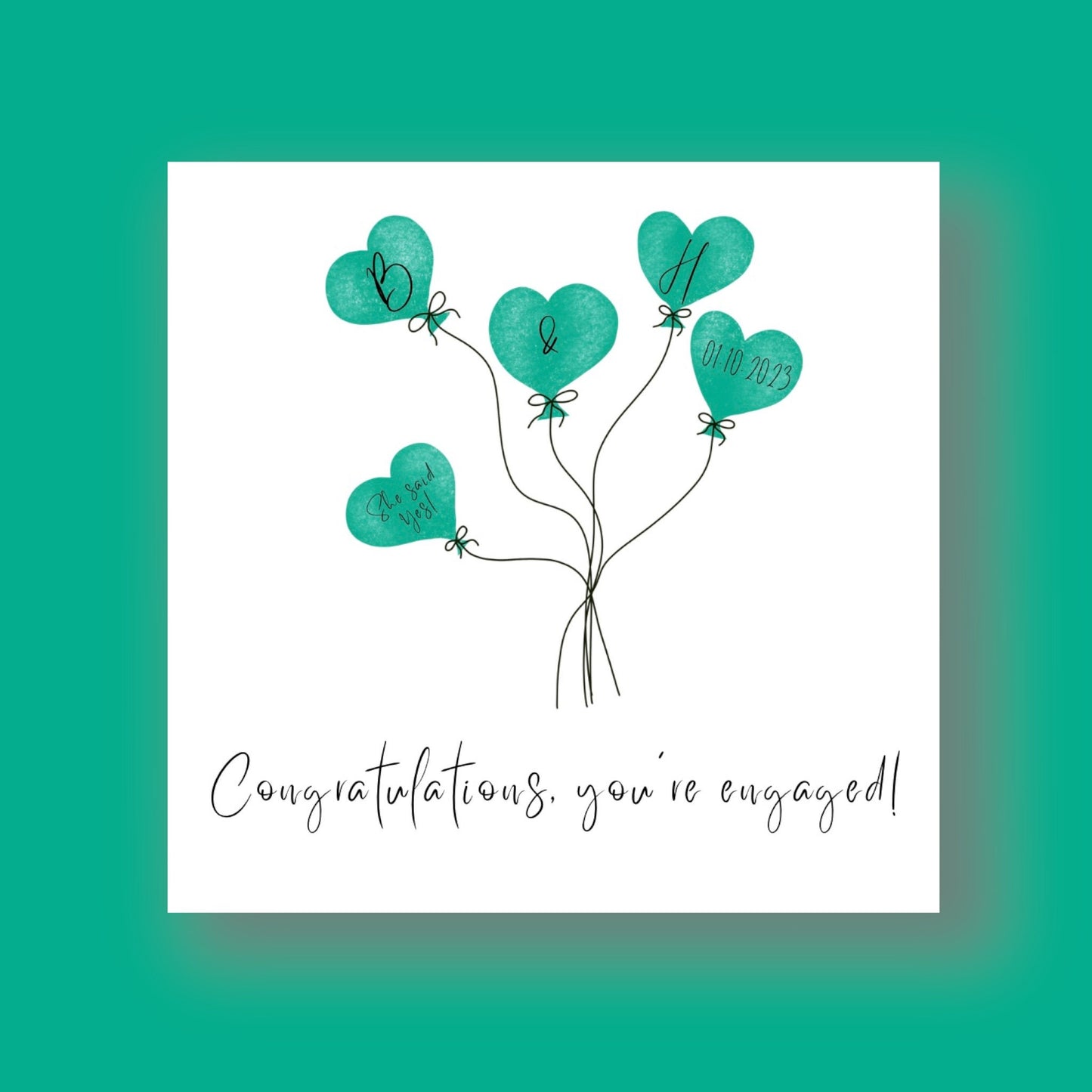 Engagement Card - Love Is In The Air