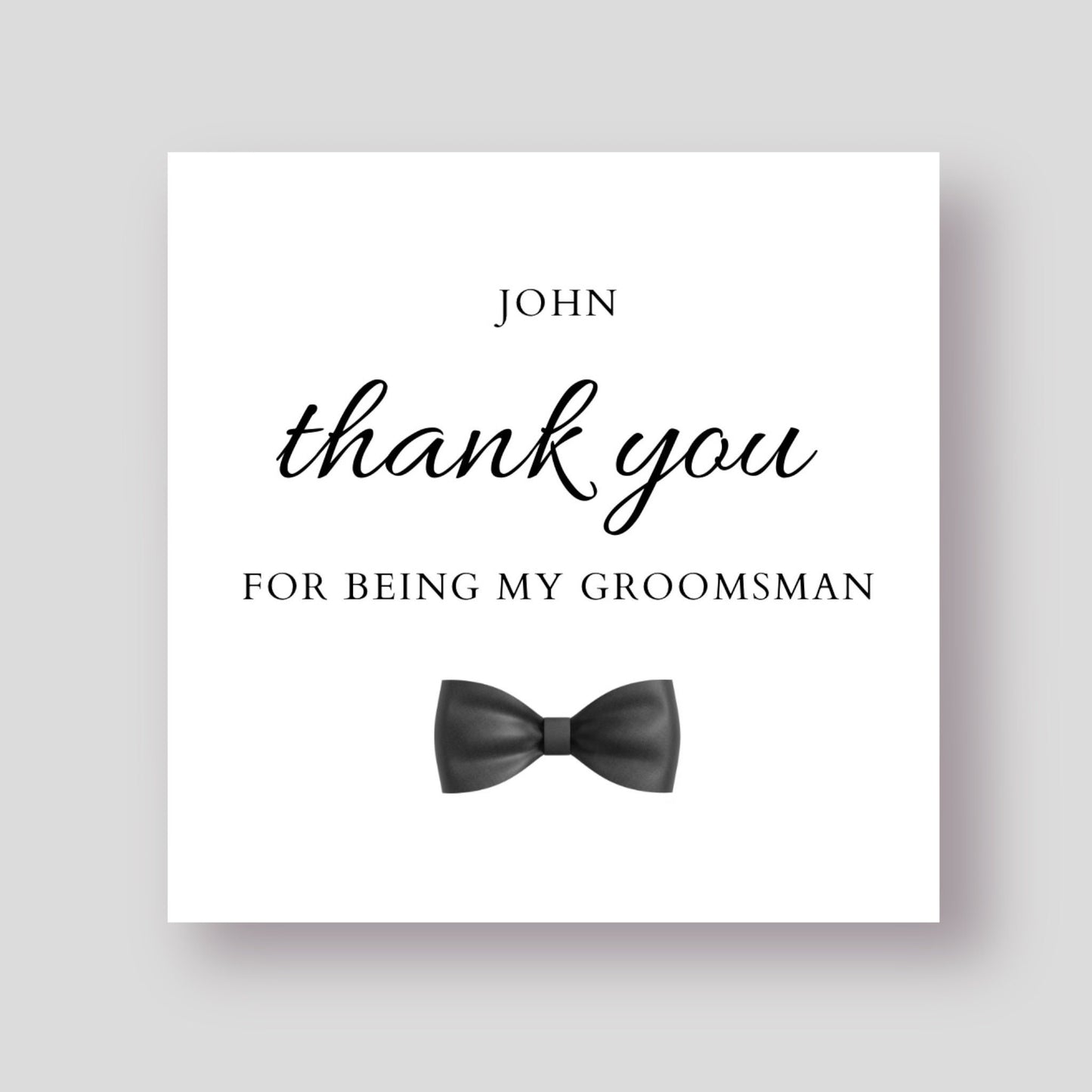 Thank You Card - Bow Tie