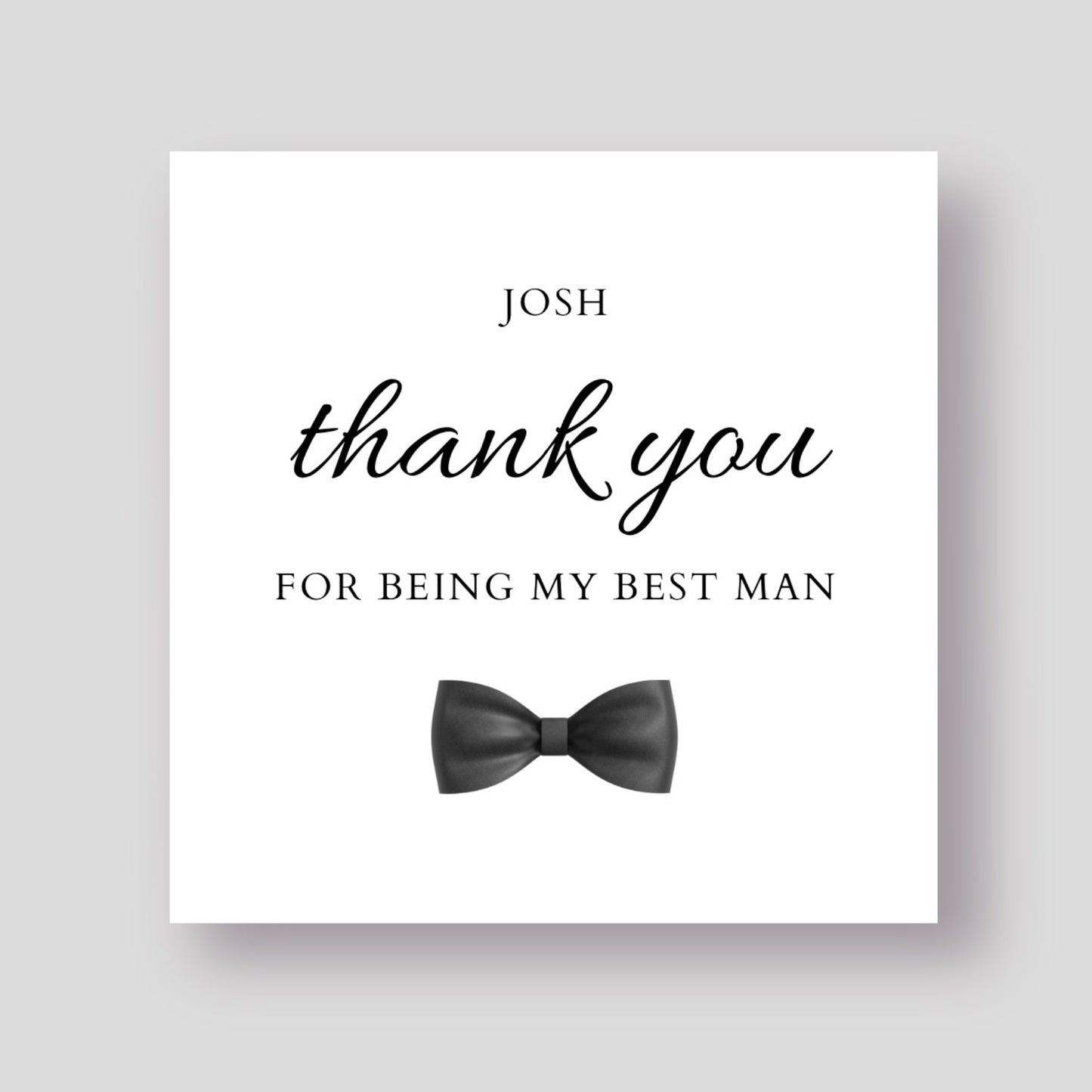 Thank You Card - Bow Tie